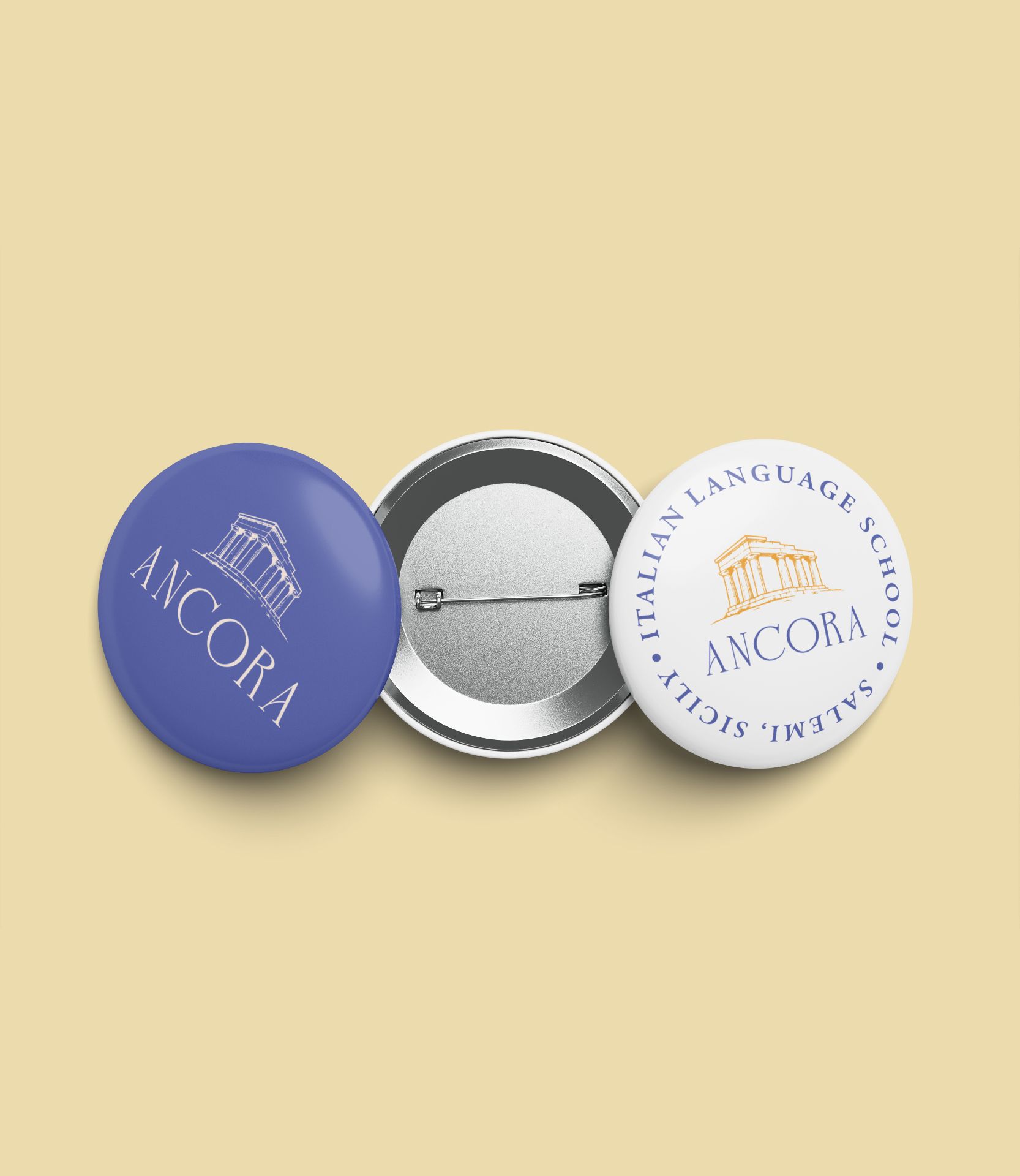 Ancora pin buttons